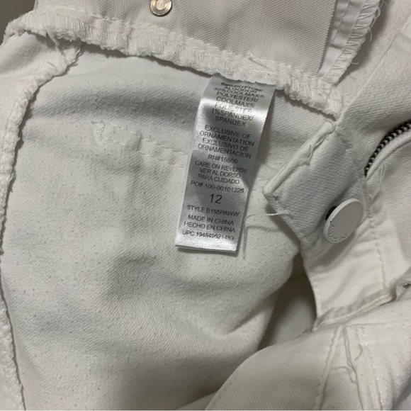 Democracy ab-solution fringe leg size 12 white jeans - Picture 9 of 13